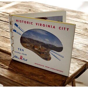 Historic Virginia City Souvenir Mini Photo Book Nevada Kodachrome Repros